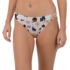 Cat Halloween Pattern Band Bikini Bottoms by Ndabl3x