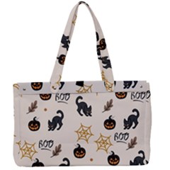 Cat Halloween Pattern Canvas Work Bag by Ndabl3x