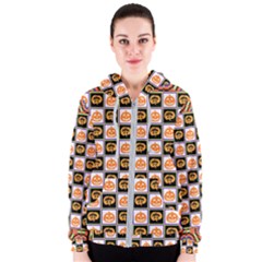 Chess Halloween Pattern Women s Zipper Hoodie by Ndabl3x