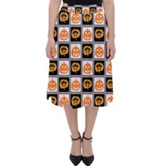 Chess Halloween Pattern Classic Midi Skirt by Ndabl3x