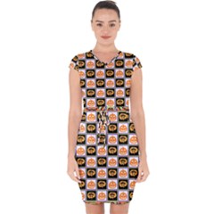 Chess Halloween Pattern Capsleeve Drawstring Dress  by Ndabl3x