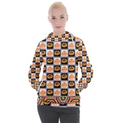 Chess Halloween Pattern Women s Hooded Pullover by Ndabl3x