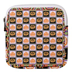 Chess Halloween Pattern Mini Square Pouch by Ndabl3x