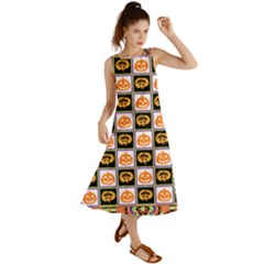 Chess Halloween Pattern Summer Maxi Dress by Ndabl3x