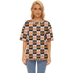 Chess Halloween Pattern Oversized Basic T-shirt by Ndabl3x