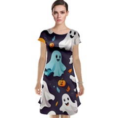 Ghost Pumpkin Scary Cap Sleeve Nightdress by Ndabl3x