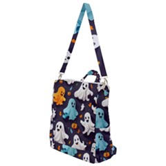 Ghost Pumpkin Scary Crossbody Backpack by Ndabl3x