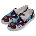 Ghost Pumpkin Scary Men s Canvas Slip Ons View2