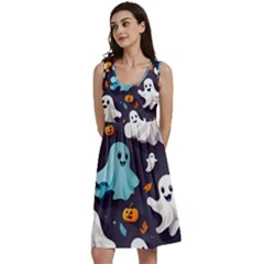 Ghost Pumpkin Scary Classic Skater Dress