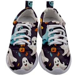 Ghost Pumpkin Scary Kids Athletic Shoes by Ndabl3x