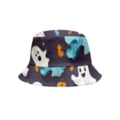 Ghost Pumpkin Scary Bucket Hat (kids) by Ndabl3x