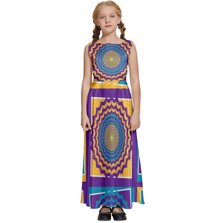 October 31 Halloween Kids  Satin Sleeveless Maxi Dress