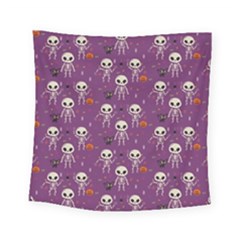 Skull Halloween Pattern Square Tapestry (small) by Ndabl3x