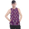 Skull Halloween Pattern Men s Sleeveless Hoodie View1