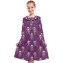 Skull Halloween Pattern Kids  Midi Sailor Dress View1