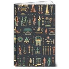 Hieroglyphs Space 8  X 10  Hardcover Notebook by Ndabl3x