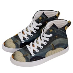 Pumpkin Halloween Men s Hi-top Skate Sneakers by Ndabl3x