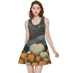 Pumpkin Halloween Inside Out Reversible Sleeveless Dress by Ndabl3x