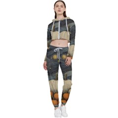 Pumpkin Halloween Cropped Zip Up Lounge Set by Ndabl3x