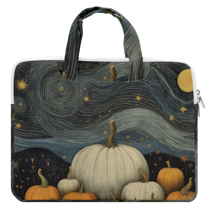 Pumpkin Halloween MacBook Pro 16  Double Pocket Laptop Bag 