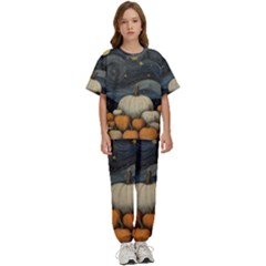 Pumpkin Halloween Kids  T-shirt And Pants Sports Set by Ndabl3x