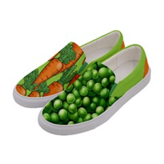 Peas And Carrots Fun Women s Canvas Slip Ons by VeataAtticus