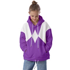 Purple Fighter Hoodie Back Kids  Oversized Hoodie