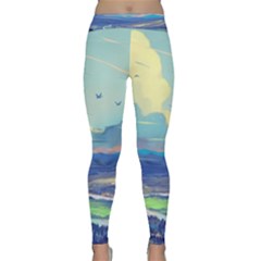 Digital Art Fantasy Landscape Classic Yoga Leggings by uniart180623