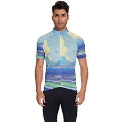 Digital Art Fantasy Landscape Men s Short Sleeve Cycling Jersey