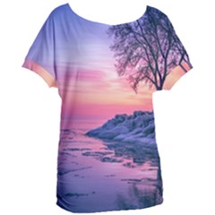 Tree Nature Plant Outdoors Ice Toronto Scenery Snow Women s Oversized T-shirt