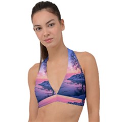 Tree Nature Plant Outdoors Ice Toronto Scenery Snow Halter Plunge Bikini Top by uniart180623