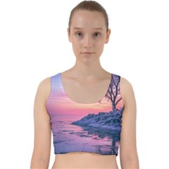 Tree Nature Plant Outdoors Ice Toronto Scenery Snow Velvet Racer Back Crop Top by uniart180623