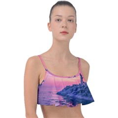 Tree Nature Plant Outdoors Ice Toronto Scenery Snow Frill Bikini Top by uniart180623