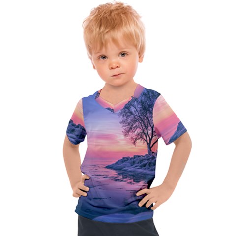 Tree Nature Plant Outdoors Ice Toronto Scenery Snow Kids  Sports T-shirt by uniart180623