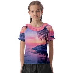 Tree Nature Plant Outdoors Ice Toronto Scenery Snow Kids  Frill Chiffon Blouse