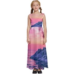 Tree Nature Plant Outdoors Ice Toronto Scenery Snow Kids  Satin Sleeveless Maxi Dress