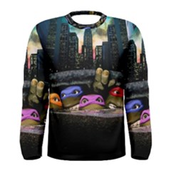 Teenage Mutant Ninja Turtles Leonardo Raphael Michelangelo Donatello Men s Long Sleeve T-shirt by Sarkoni