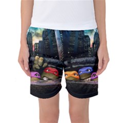 Teenage Mutant Ninja Turtles Leonardo Raphael Michelangelo Donatello Women s Basketball Shorts by Sarkoni