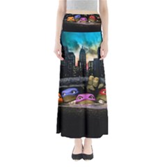 Teenage Mutant Ninja Turtles Leonardo Raphael Michelangelo Donatello Full Length Maxi Skirt by Sarkoni