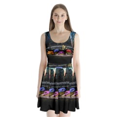 Teenage Mutant Ninja Turtles Leonardo Raphael Michelangelo Donatello Split Back Mini Dress  by Sarkoni