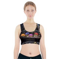 Teenage Mutant Ninja Turtles Leonardo Raphael Michelangelo Donatello Sports Bra With Pocket by Sarkoni