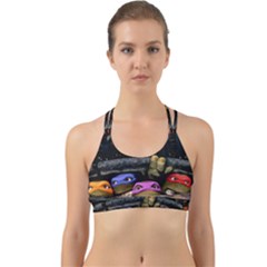 Teenage Mutant Ninja Turtles Leonardo Raphael Michelangelo Donatello Back Web Sports Bra by Sarkoni