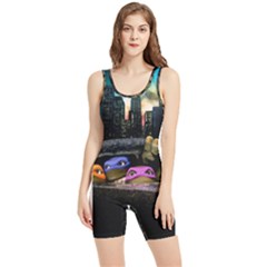 Teenage Mutant Ninja Turtles Leonardo Raphael Michelangelo Donatello Women s Wrestling Singlet by Sarkoni