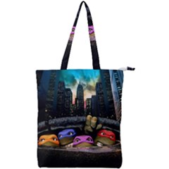 Teenage Mutant Ninja Turtles Leonardo Raphael Michelangelo Donatello Double Zip Up Tote Bag by Sarkoni