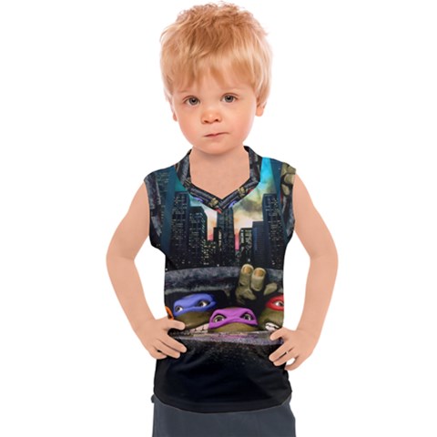 Teenage Mutant Ninja Turtles Leonardo Raphael Michelangelo Donatello Kids  Sport Tank Top by Sarkoni