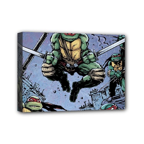 Teenage Mutant Ninja Turtles Comics Mini Canvas 7  X 5  (stretched) by Sarkoni