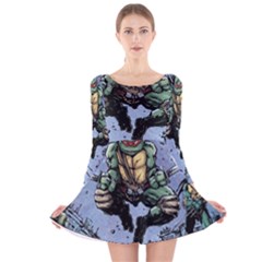 Teenage Mutant Ninja Turtles Comics Long Sleeve Velvet Skater Dress