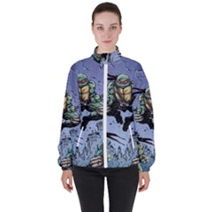 Teenage Mutant Ninja Turtles Comics Women s High Neck Windbreaker by Sarkoni