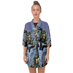 Teenage Mutant Ninja Turtles Comics Half Sleeve Chiffon Kimono by Sarkoni