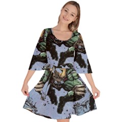 Teenage Mutant Ninja Turtles Comics Velour Kimono Dress by Sarkoni